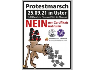 Protestmarsch, 25.09.2021 in Uster